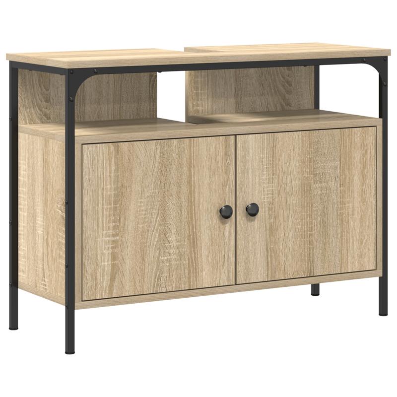 Casa si Gradina - Mobilier - Mobilier baie - Comode baie - Comoda chiuveta de baie stejar sonoma 80x30x60 cm lemn prelucrat - Infinity.ro