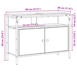 Casa si Gradina - Mobilier - Mobilier baie - Comode baie - Comoda chiuveta de baie stejar sonoma 80x30x60 cm lemn prelucrat - Infinity.ro