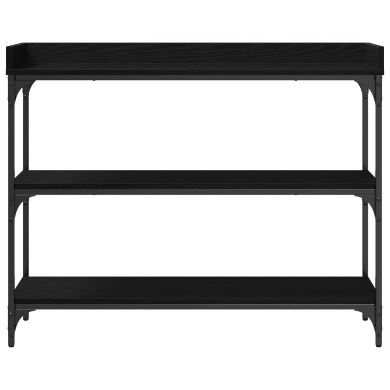 Casa si Gradina - Mobilier - Comode si corpuri - Console - Masa consola, stejar negru, 100x30x80 cm, lemn prelucrat & otel - Infinity.ro