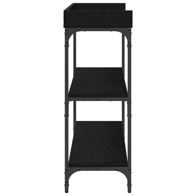 Casa si Gradina - Mobilier - Comode si corpuri - Console - Masa consola, stejar negru, 100x30x80 cm, lemn prelucrat & otel - Infinity.ro