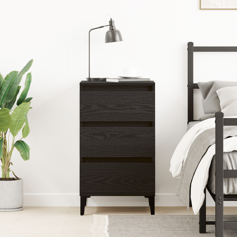 Casa si Gradina - Mobilier - Comode si corpuri - Noptiere - Noptiera, stejar negru, 40x35x70 cm, lemn prelucrat - Infinity.ro