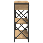 Casa si Gradina - Mobilier - Comode si corpuri - Console - Masa consola, stejar artizanal, 75x28x75 cm, lemn si otel - Infinity.ro