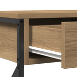 Casa si Gradina - Mobilier - Comode si corpuri - Console - Masa consola, stejar artizanal, 75x28x75 cm, lemn si otel - Infinity.ro