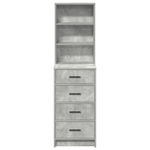 Casa si Gradina - Mobilier - Comode si corpuri - Corpuri bucatarie - Dulap inalt, gri beton, 40x41x135 cm, lemn prelucrat - Infinity.ro