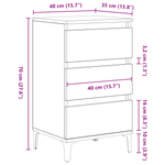 Casa si Gradina - Mobilier - Comode si corpuri - Noptiere - Noptiera, lemn vechi, 40x35x70 cm, lemn prelucrat - Infinity.ro