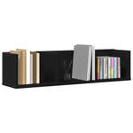 Casa si Gradina - Mobilier - Biblioteci si rafturi - Rafturi - Raft pentru CD-uri , Stejar Negru, 75x18x18 cm, Lemn prelucrat - Infinity.ro