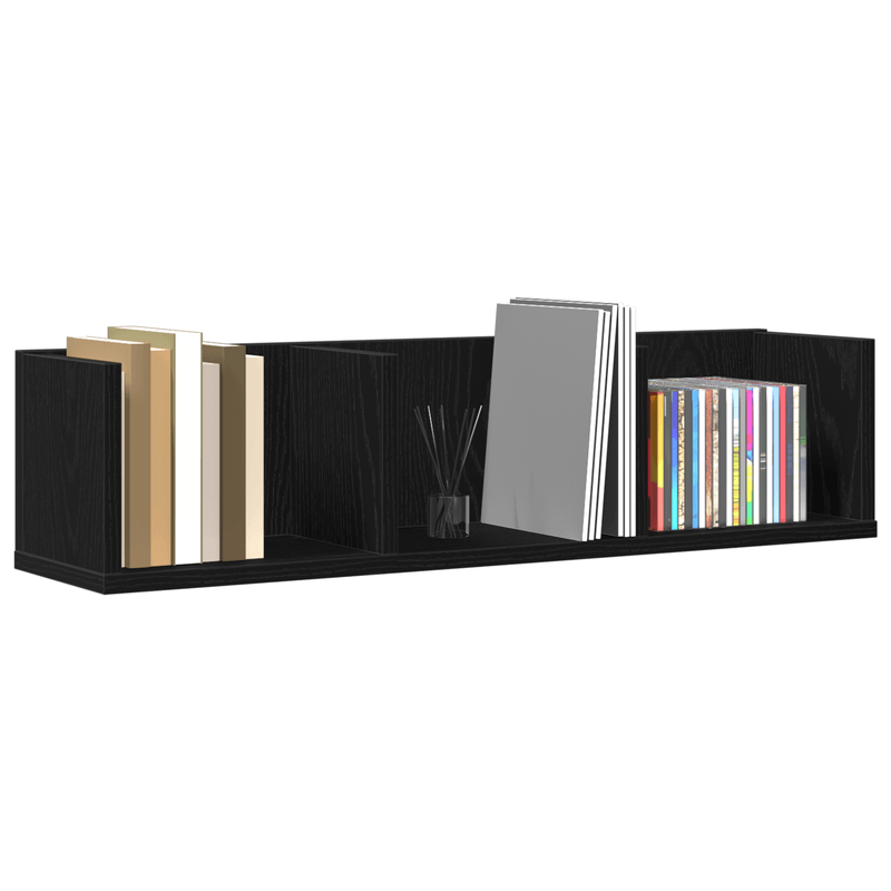 Casa si Gradina - Mobilier - Biblioteci si rafturi - Rafturi - Raft pentru CD-uri , Stejar Negru, 75x18x18 cm, Lemn prelucrat - Infinity.ro