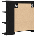 Casa si Gradina - Mobilier - Mobilier baie - Corpuri baie - strong>Cabinet cu oglinda pentru baie  Negru Stejar 62,5x20,5x64cm Lemn prelucrat</strong> - Infinity.ro