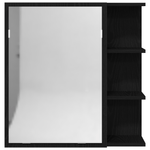 Casa si Gradina - Mobilier - Mobilier baie - Corpuri baie - strong>Cabinet cu oglinda pentru baie  Negru Stejar 62,5x20,5x64cm Lemn prelucrat</strong> - Infinity.ro