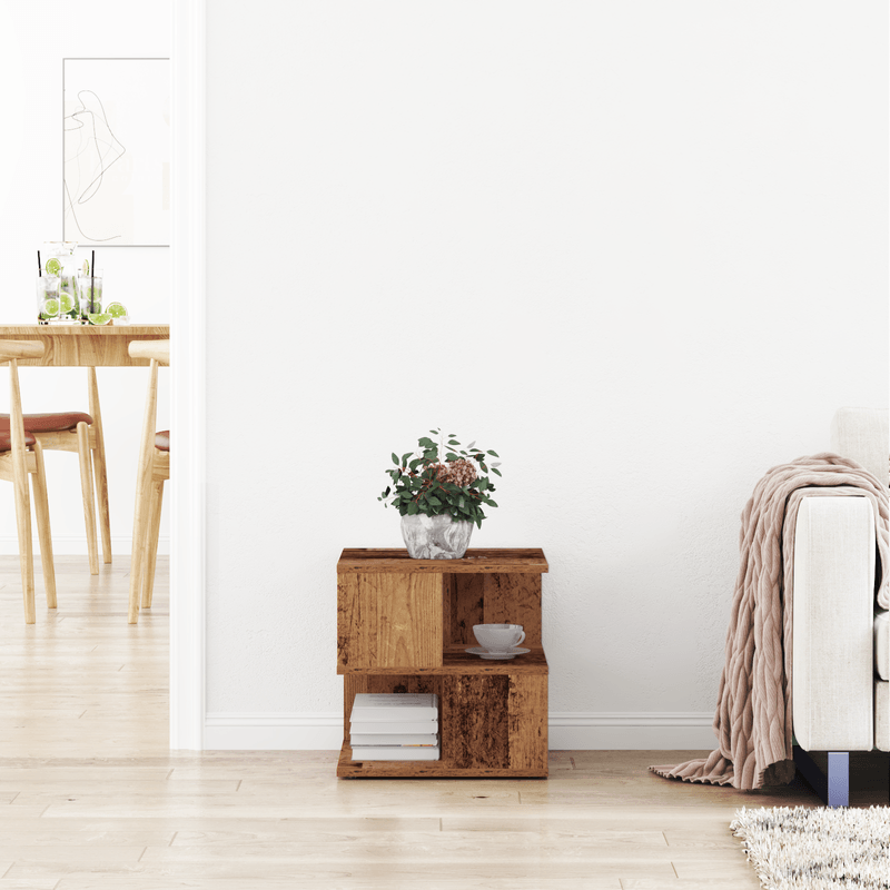 Casa si Gradina - Mobilier - Mese si birouri - Mese living - Masa laterala, lemn vechi, 40x40x40 cm, lemn prelucrat - Infinity.ro