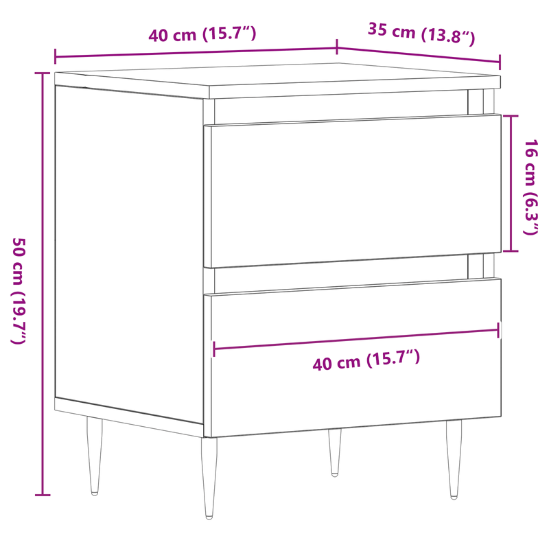 Casa si Gradina - Mobilier - Comode si corpuri - Noptiere - Noptiera, lemn vechi, 40x35x50 cm, lemn prelucrat - Infinity.ro