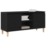 Casa si Gradina - Mobilier - Comode si corpuri - Comode - Dulap TV cu picioare din lemn, stejar negru, 102x35x50 cm - Infinity.ro