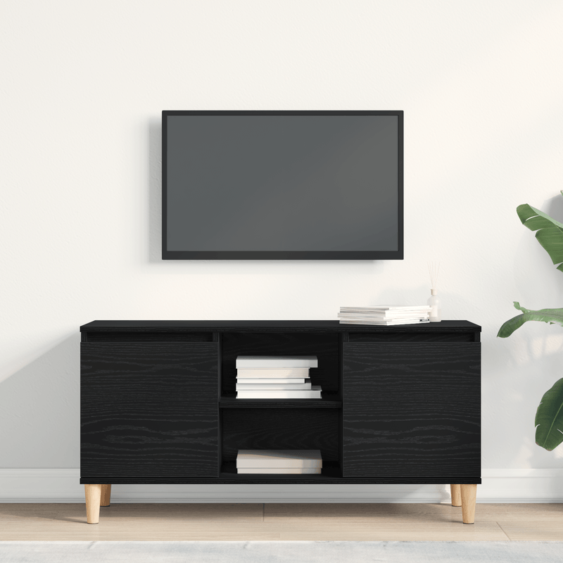 Casa si Gradina - Mobilier - Comode si corpuri - Comode - Dulap TV cu picioare din lemn, stejar negru, 102x35x50 cm - Infinity.ro