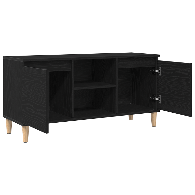 Casa si Gradina - Mobilier - Comode si corpuri - Comode - Dulap TV cu picioare din lemn, stejar negru, 102x35x50 cm - Infinity.ro
