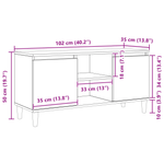 Casa si Gradina - Mobilier - Comode si corpuri - Comode - Dulap TV cu picioare din lemn, stejar negru, 102x35x50 cm - Infinity.ro