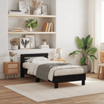 Casa si Gradina - Mobilier - Paturi si accesorii - Paturi - Cadru de pat cu LED, stejar negru, 75x190 cm lemn prelucrat - Infinity.ro