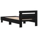 Casa si Gradina - Mobilier - Paturi si accesorii - Paturi - Cadru de pat cu LED, stejar negru, 75x190 cm lemn prelucrat - Infinity.ro