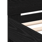 Casa si Gradina - Mobilier - Paturi si accesorii - Paturi - Cadru de pat cu LED, stejar negru, 75x190 cm lemn prelucrat - Infinity.ro