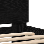Casa si Gradina - Mobilier - Paturi si accesorii - Paturi - Cadru de pat cu LED, stejar negru, 75x190 cm lemn prelucrat - Infinity.ro