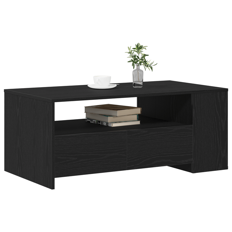 Casa si Gradina - Mobilier - Mese si birouri - Masute de cafea - Masa de cafea din stejar negru  102x55x43.5 cm fabricata din lemn stratificat - Infinity.ro