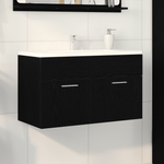 Casa si Gradina - Mobilier - Mobilier baie - Comode baie - Dulap chiuveta de baie, stejar negru, 90x38,5x46 cm, lemn - Infinity.ro