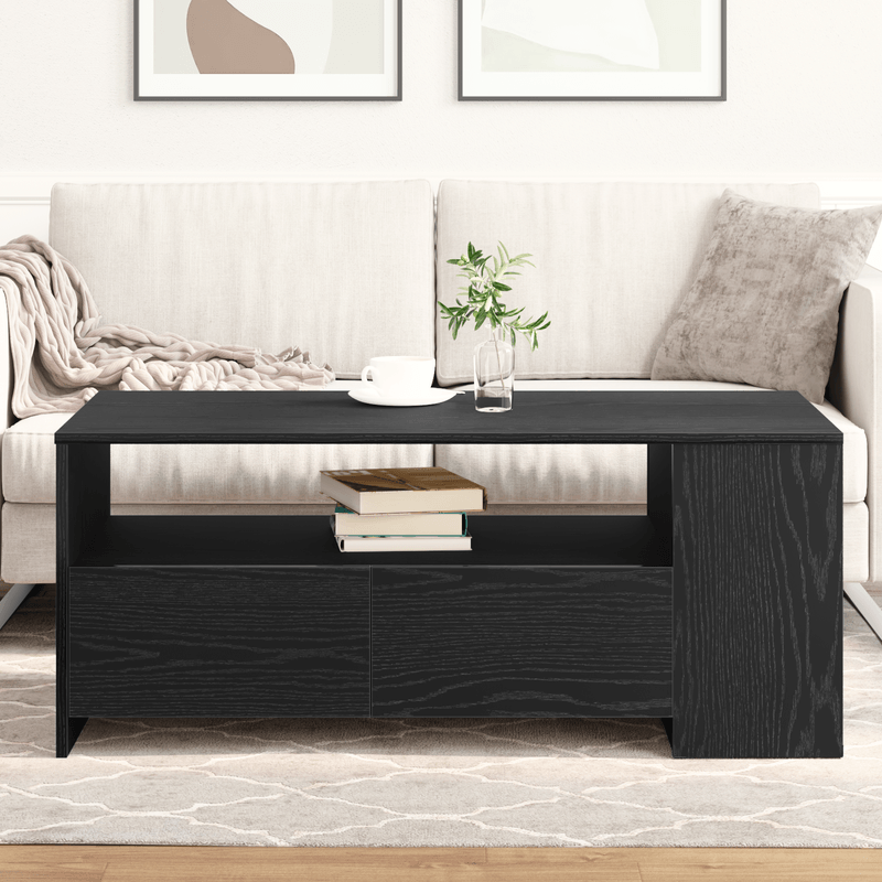 Casa si Gradina - Mobilier - Mese si birouri - Masute de cafea - Masa de cafea din stejar negru  102x55x43.5 cm fabricata din lemn stratificat - Infinity.ro
