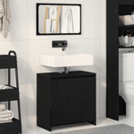 Casa si Gradina - Mobilier - Mobilier baie - Comode baie - Dulap de Baie cu Oglinda Stejar Negru 60x33x61cm Lemn Ingineresc - Infinity.ro