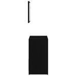 Casa si Gradina - Mobilier - Mobilier baie - Comode baie - Dulap de Baie cu Oglinda Stejar Negru 60x33x61cm Lemn Ingineresc - Infinity.ro