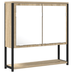 Casa si Gradina - Mobilier - Mobilier baie - Oglinzi baie - Oglinda baie cu raft stejar sonoma 60x16x60 cm lemn prelucrat - Infinity.ro