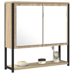 Casa si Gradina - Mobilier - Mobilier baie - Oglinzi baie - Oglinda baie cu raft stejar sonoma 60x16x60 cm lemn prelucrat - Infinity.ro