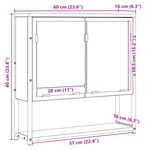 Casa si Gradina - Mobilier - Mobilier baie - Oglinzi baie - Oglinda baie cu raft stejar sonoma 60x16x60 cm lemn prelucrat - Infinity.ro
