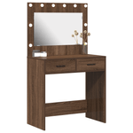 Casa si Gradina - Mobilier - Comode si corpuri - Masute de toaleta - Masa de toaleta cu lumini LED, stejar maro, 78,5x41x135 cm - Infinity.ro