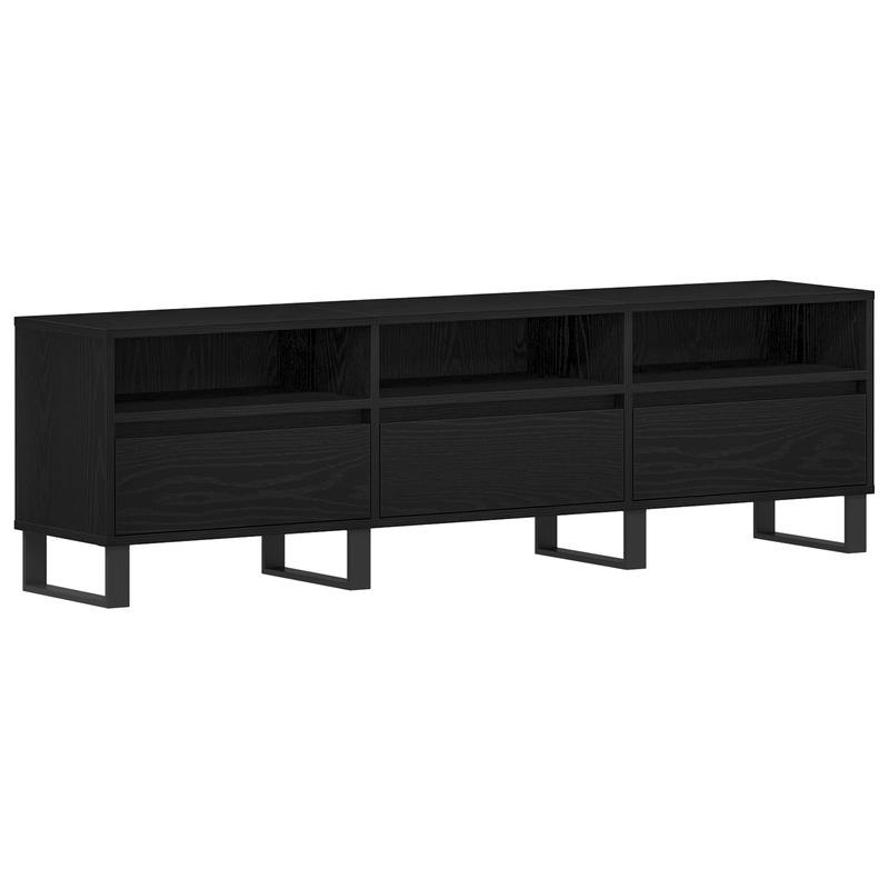 Casa si Gradina - Mobilier - Comode si corpuri - Comode - Cabinet TV Negru Stejar 150x30x44,5 cm Lemn prelucrat - Infinity.ro