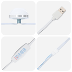 Casa si Gradina - Mobilier - Comode si corpuri - Masute de toaleta - Masa de toaleta cu lumini LED, lemn rustic, 79x41x135 cm - Infinity.ro