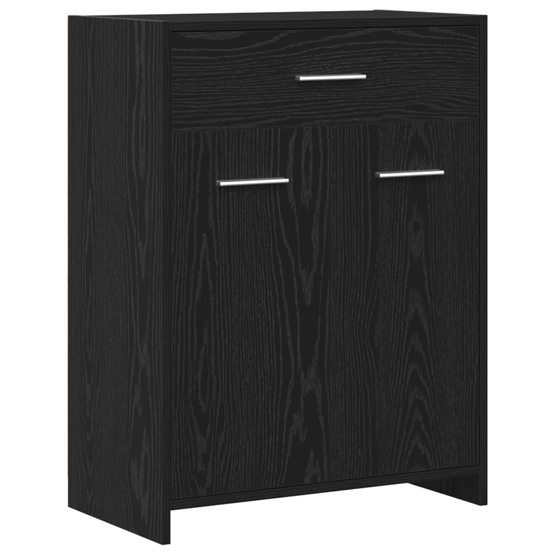 Casa si Gradina - Mobilier - Mobilier baie - Corpuri baie - Cabinet de baie  Negru Stejar 60x33x80 cm Din lemn compus - Infinity.ro