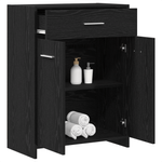 Casa si Gradina - Mobilier - Mobilier baie - Corpuri baie - Cabinet de baie  Negru Stejar 60x33x80 cm Din lemn compus - Infinity.ro