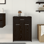 Casa si Gradina - Mobilier - Mobilier baie - Corpuri baie - Cabinet de baie  Negru Stejar 60x33x80 cm Din lemn compus - Infinity.ro