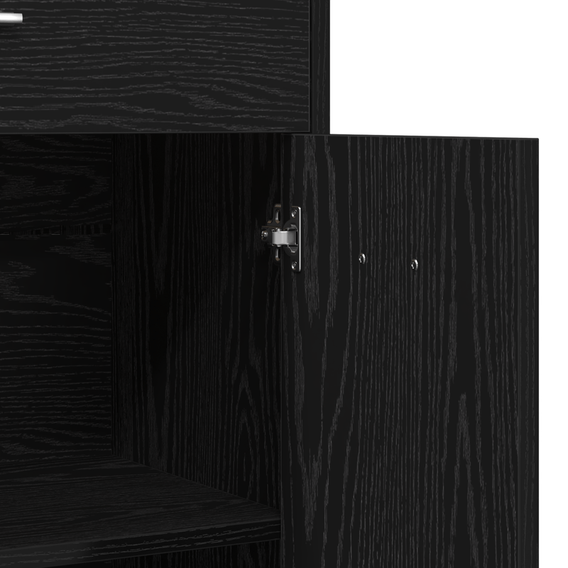 Casa si Gradina - Mobilier - Mobilier baie - Corpuri baie - Cabinet de baie  Negru Stejar 60x33x80 cm Din lemn compus - Infinity.ro
