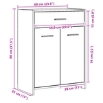 Casa si Gradina - Mobilier - Mobilier baie - Corpuri baie - Cabinet de baie  Negru Stejar 60x33x80 cm Din lemn compus - Infinity.ro