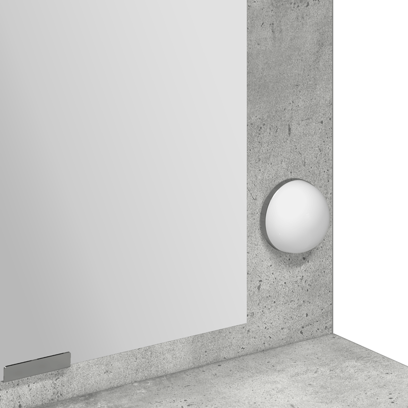 Casa si Gradina - Mobilier - Comode si corpuri - Masute de toaleta - Masa de toaleta cu lumini LED, gri beton, 100x41x135 cm - Infinity.ro