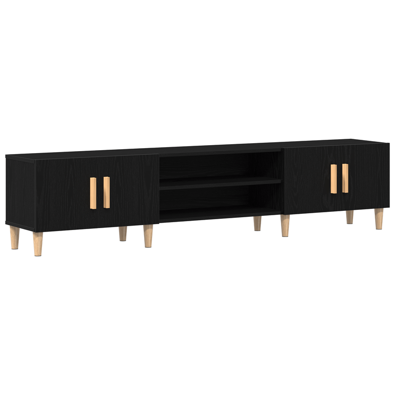 Casa si Gradina - Mobilier - Comode si corpuri - Comode - Dulap TV, stejar negru, 180x31,5x40 cm, lemn prelucrat - Infinity.ro