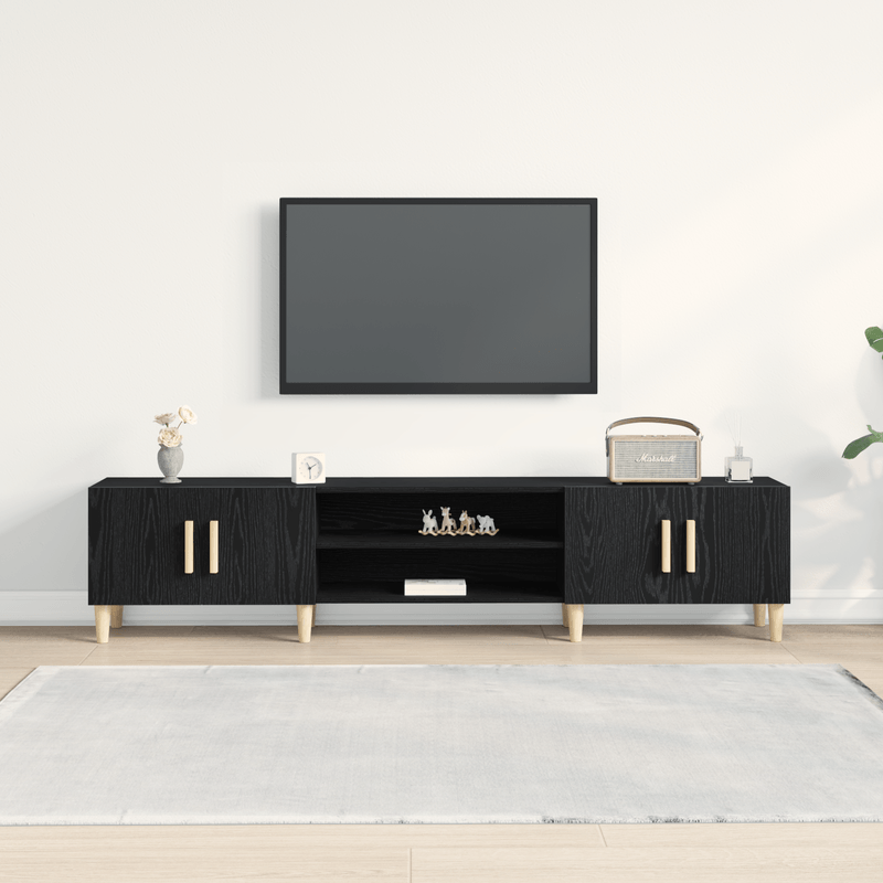 Casa si Gradina - Mobilier - Comode si corpuri - Comode - Dulap TV, stejar negru, 180x31,5x40 cm, lemn prelucrat - Infinity.ro