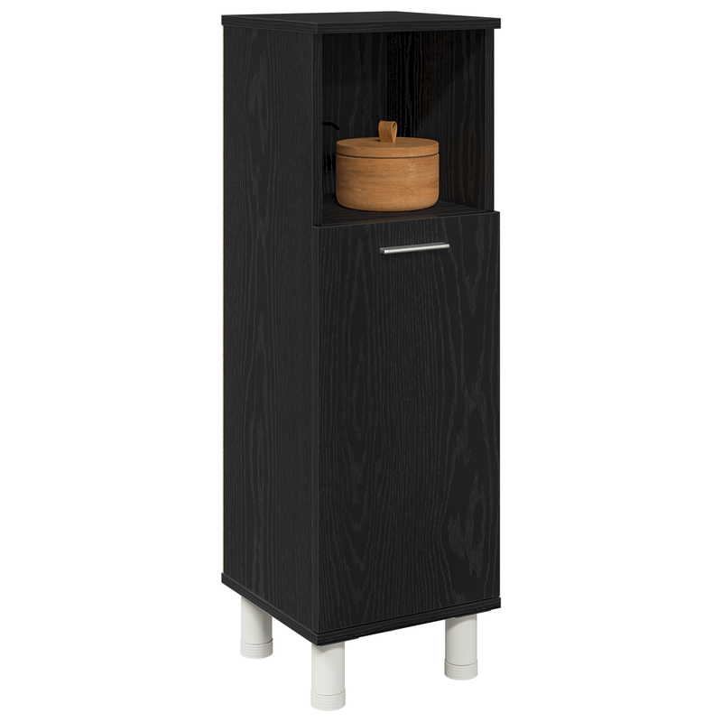 Casa si Gradina - Mobilier - Mobilier baie - Comode baie - Dulap de baie, stejar negru, 30x30x95 cm, lemn prelucrat - Infinity.ro