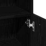 Casa si Gradina - Mobilier - Mobilier baie - Comode baie - Dulap de baie, stejar negru, 30x30x95 cm, lemn prelucrat - Infinity.ro