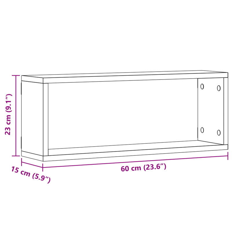 Casa si Gradina - Mobilier - Biblioteci si rafturi - Rafturi - Rafturi de perete, 6 buc., stejar artizanal, 60x15x23 cm, lemn - Infinity.ro