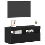 Casa si Gradina - Mobilier - Comode si corpuri - Comode - Dulap TV cu LED-uri Stejar Negru 90x35x40 cm Lemn - Infinity.ro