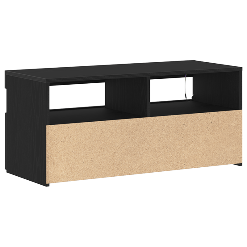 Casa si Gradina - Mobilier - Comode si corpuri - Comode - Dulap TV cu LED-uri Stejar Negru 90x35x40 cm Lemn - Infinity.ro