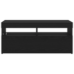 Casa si Gradina - Mobilier - Comode si corpuri - Comode - Dulap TV cu LED-uri Stejar Negru 90x35x40 cm Lemn - Infinity.ro