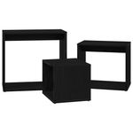 Casa si Gradina - Mobilier - Mese si birouri - Mese living - Set de 3 mese stivuibile, stejar negru, lemn prelucrat - Infinity.ro