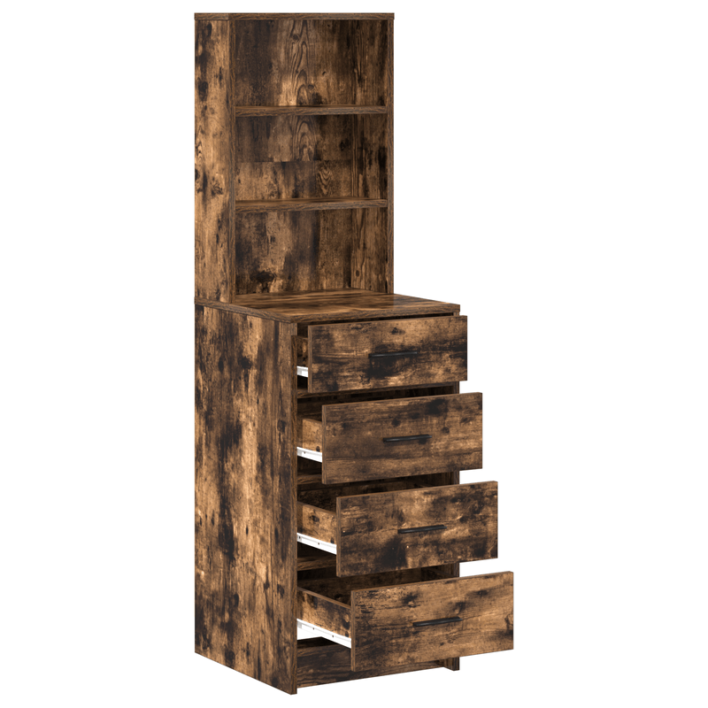 Casa si Gradina - Mobilier - Comode si corpuri - Corpuri bucatarie - Dulap inalt, stejar fumuriu, 40x41x135 cm, lemn prelucrat - Infinity.ro